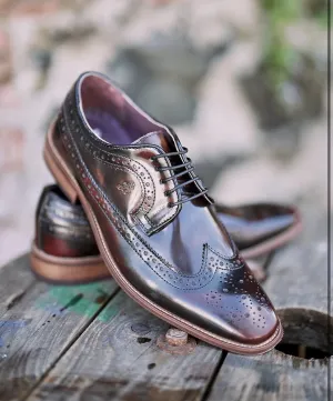 AMEN TAN - CHERRY LEATHER BROUG SHOES