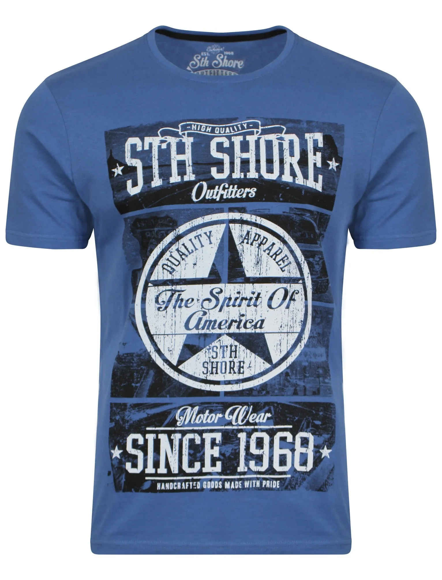 American Spirit Print T-Shirt in Federal Blue  - South Shore