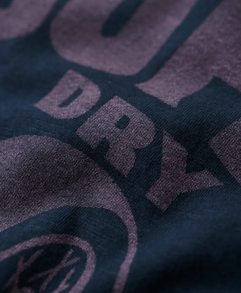 Archive Script Graphic T-Shirt - Eclipse Navy Slub
