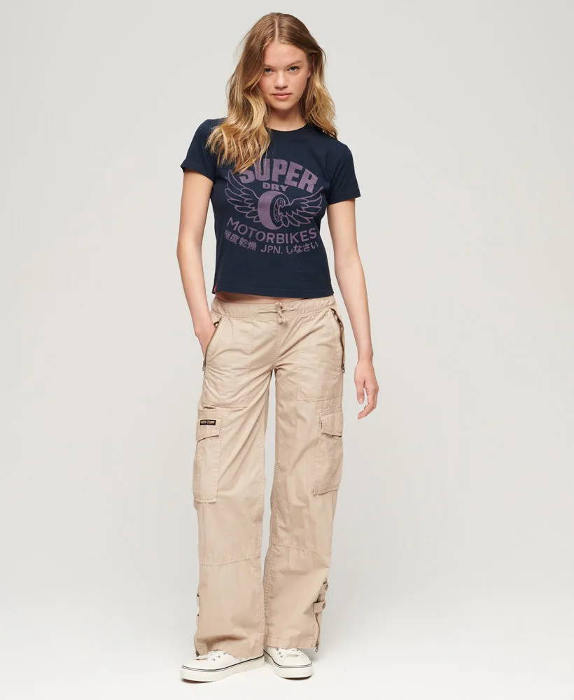 Archive Script Graphic T-Shirt - Eclipse Navy Slub