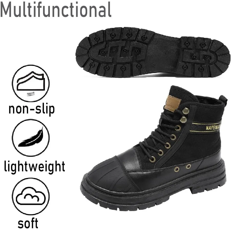 Asifn Mens Casual Boots Waterproof Hiking Boots Lightweight Non-slip Safety Boots Breathable Outdoor Work Boots
