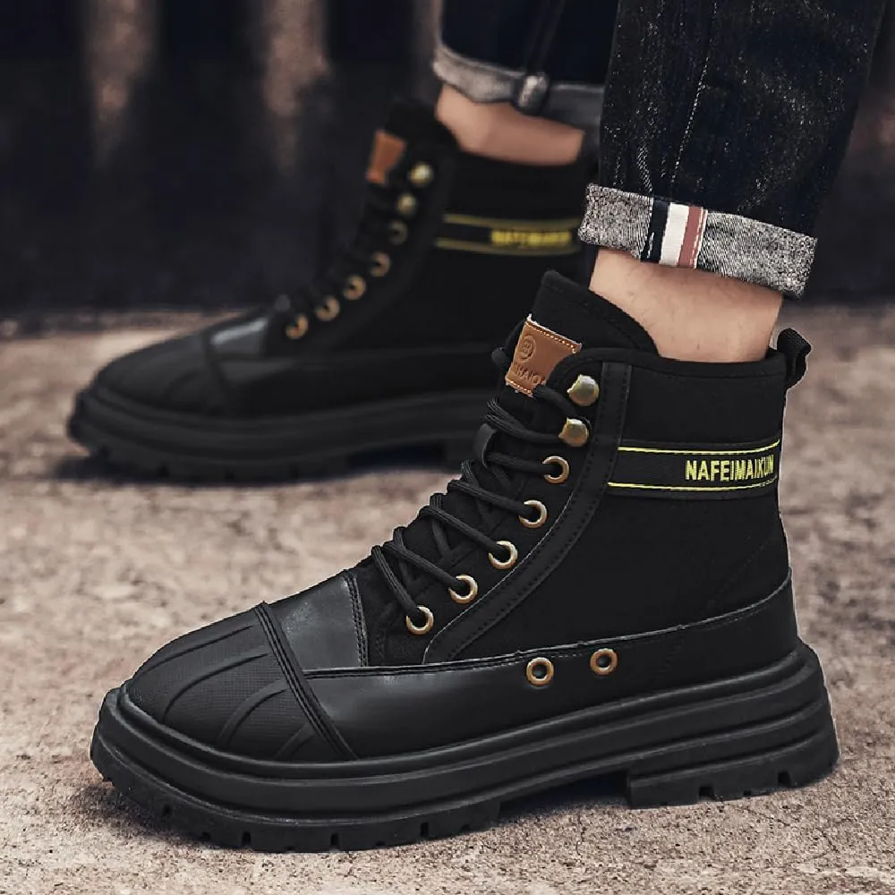 Asifn Mens Casual Boots Waterproof Hiking Boots Lightweight Non-slip Safety Boots Breathable Outdoor Work Boots
