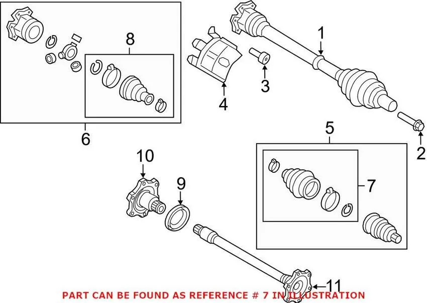 Audi CV Joint Boot Kit – Front Outer 80A498203