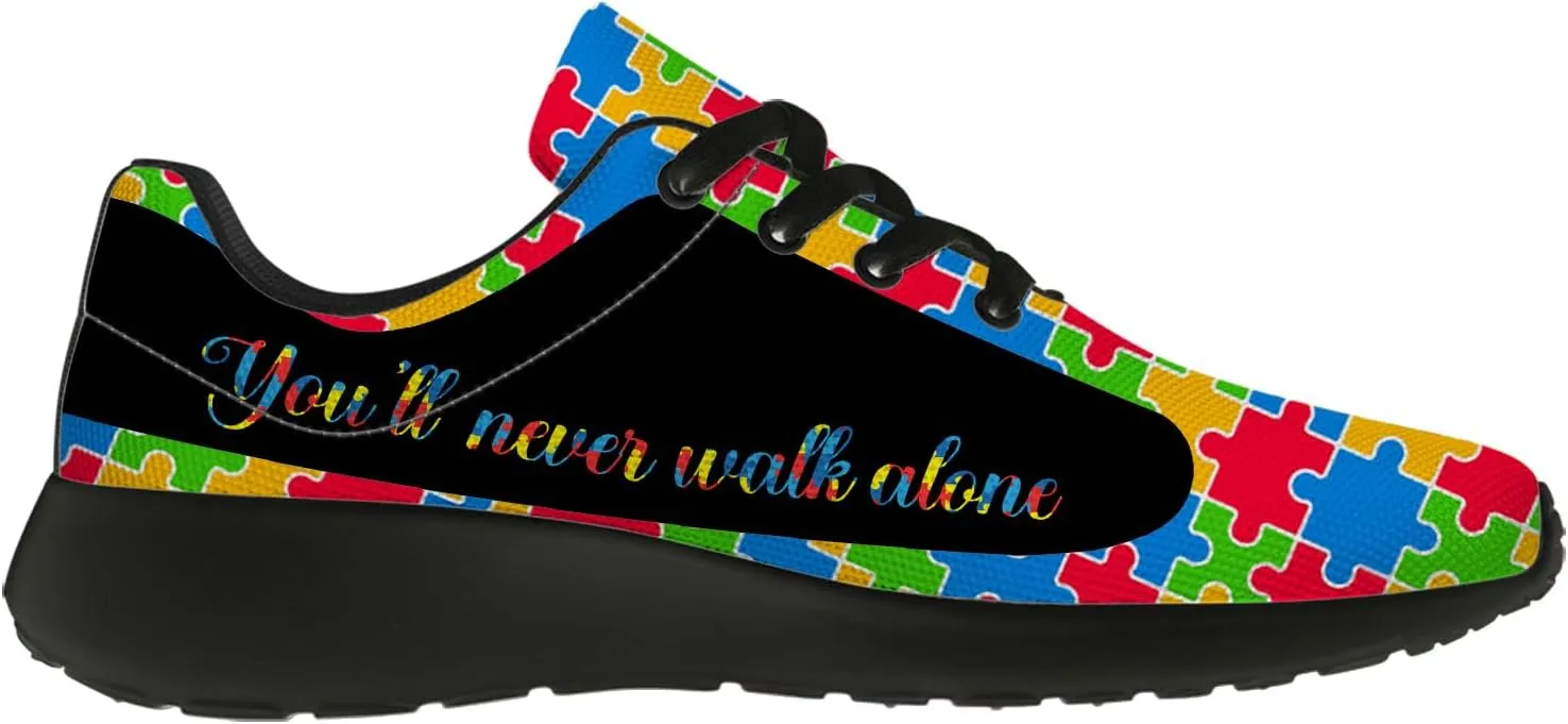 Autism Shoes for Women Men Running Shoes Lightweight Tennis Sneakers Gifts for Him Her