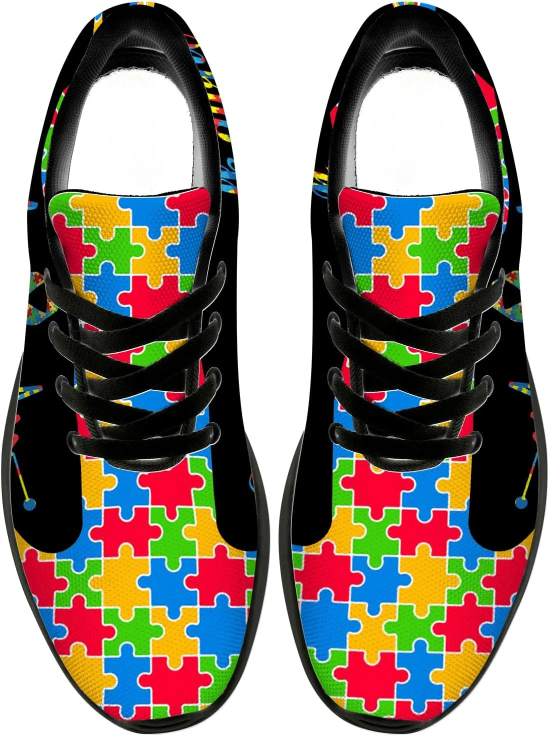 Autism Shoes for Women Men Running Shoes Lightweight Tennis Sneakers Gifts for Him Her