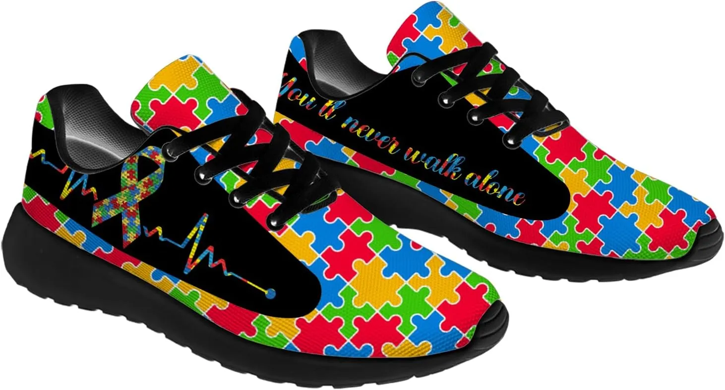 Autism Shoes for Women Men Running Shoes Lightweight Tennis Sneakers Gifts for Him Her