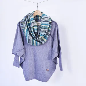 Blusa Daniela - Styled Top with Vintage 'Scarf Styled Neck' - Green Yellow Vintage