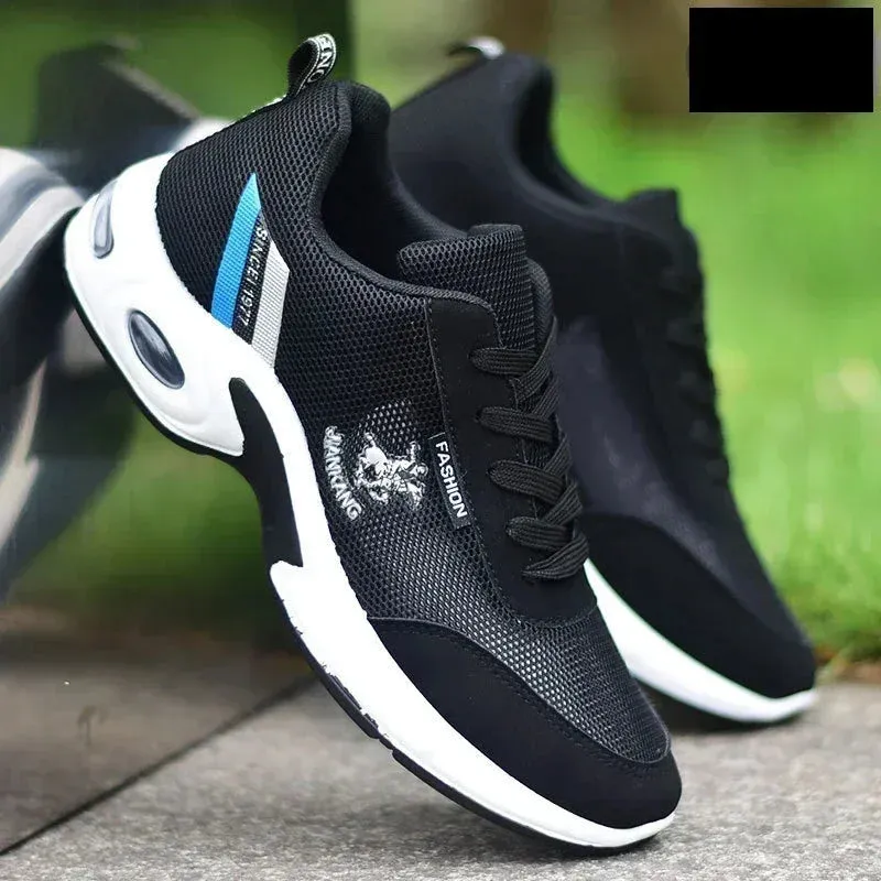 Breathable PU Leather Mens NonSlip Sneakers