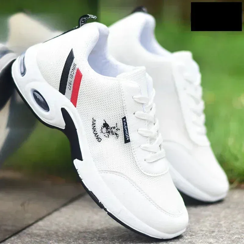 Breathable PU Leather Mens NonSlip Sneakers