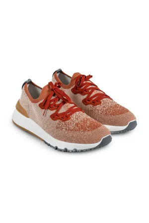 BRUNELLO CUCINELLI Orange Elasticated Sneaker