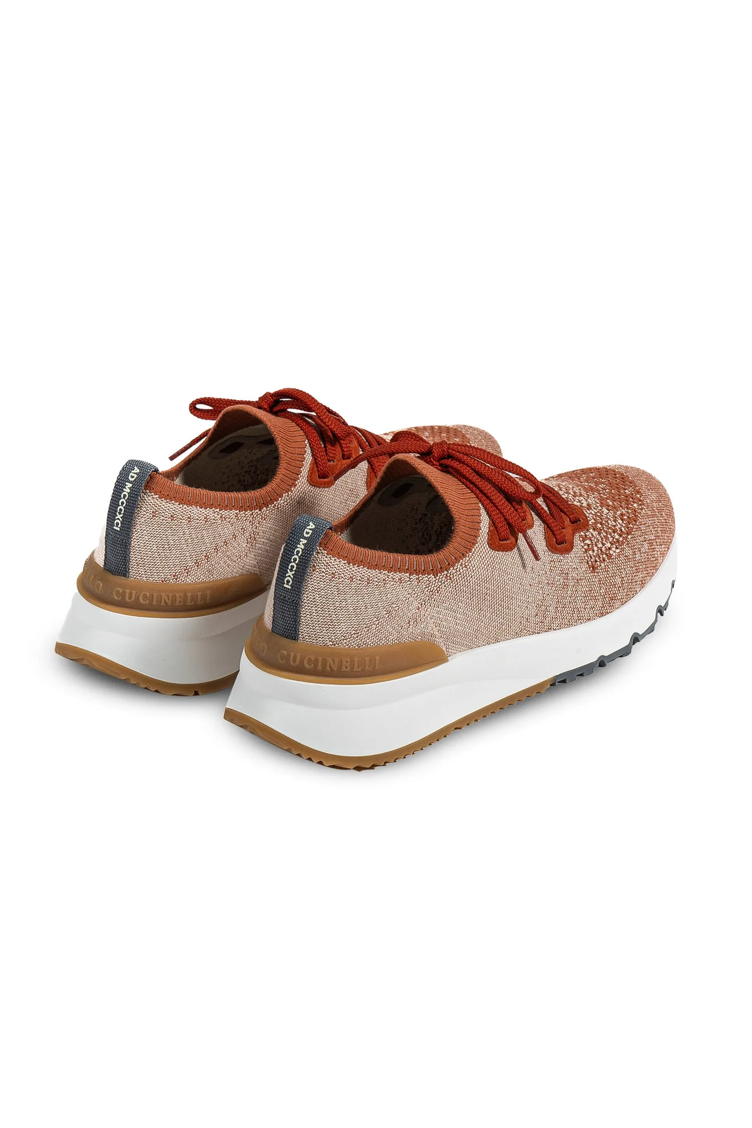 BRUNELLO CUCINELLI Orange Elasticated Sneaker