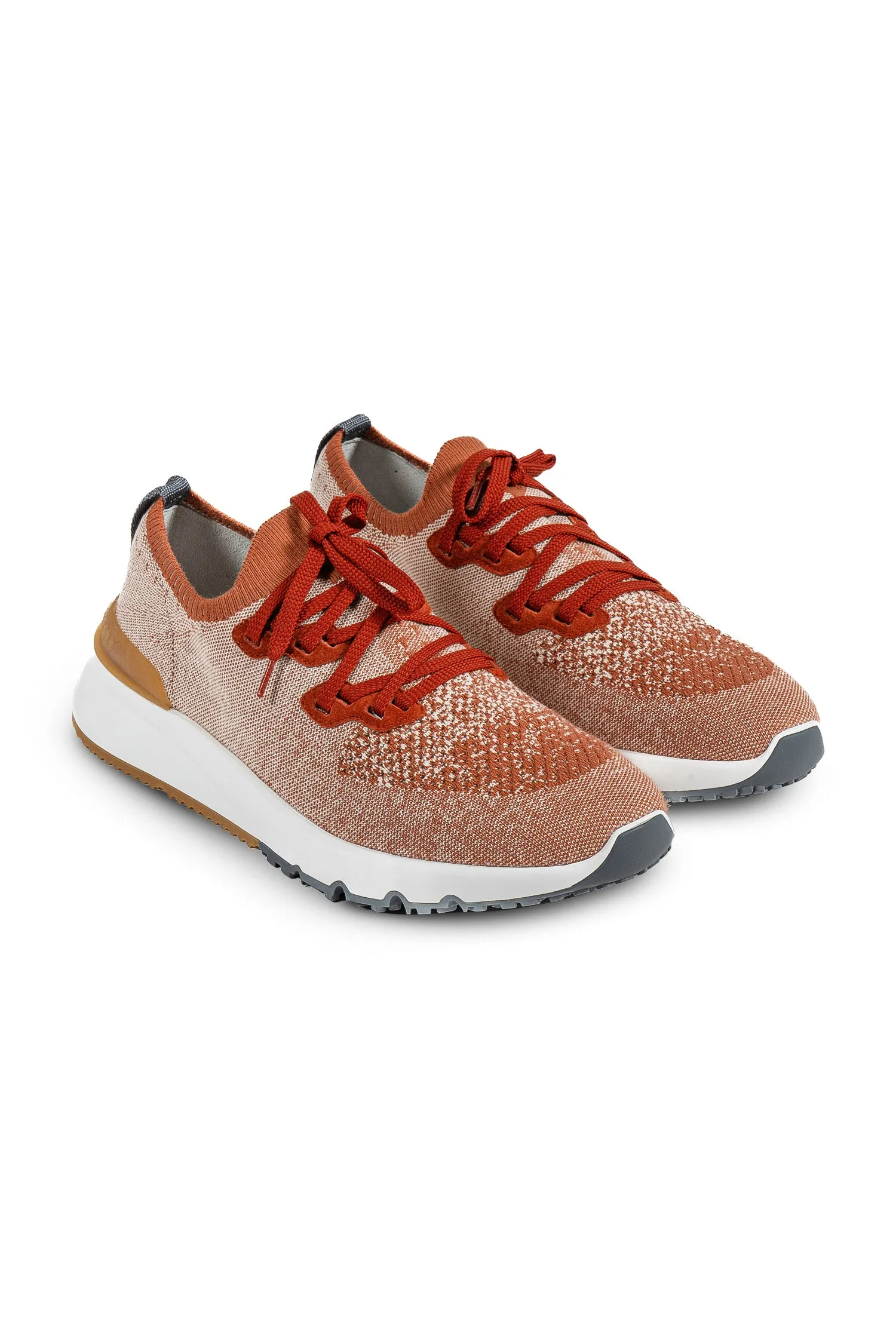 BRUNELLO CUCINELLI Orange Elasticated Sneaker