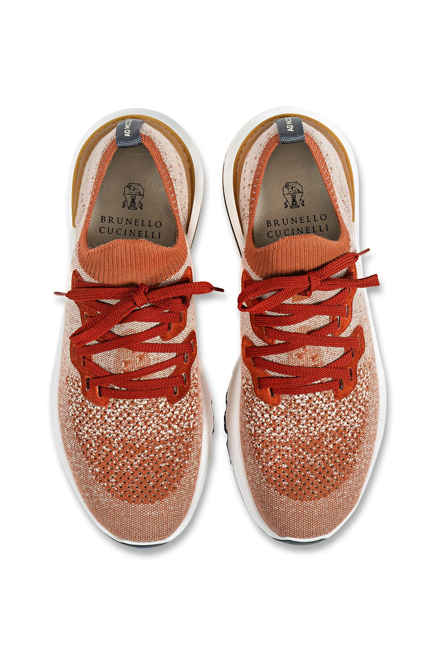 BRUNELLO CUCINELLI Orange Elasticated Sneaker