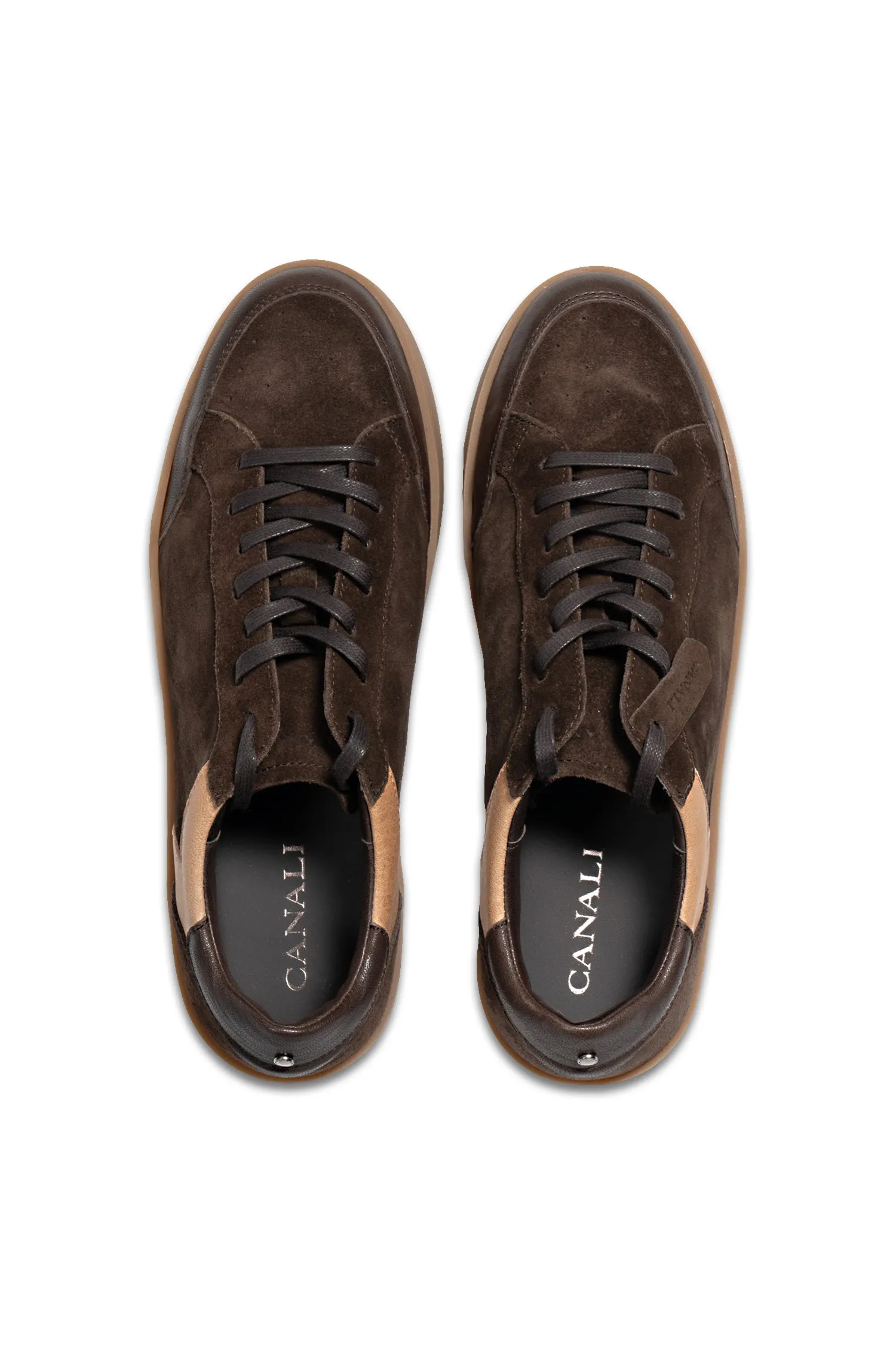 CANALI Dark Brown Suede Sneaker