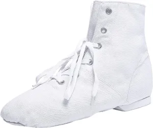 Canvas Jazz Dance Boots for Girls Boys Kids Unisex Ballet Shoes Solid Color Basic Lace Up Dancing Practice Sneakers