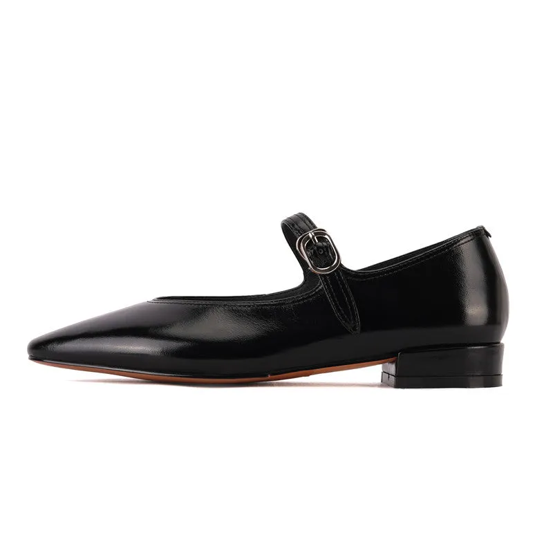 Celeste Genuine Leather V Cut Mary Janes