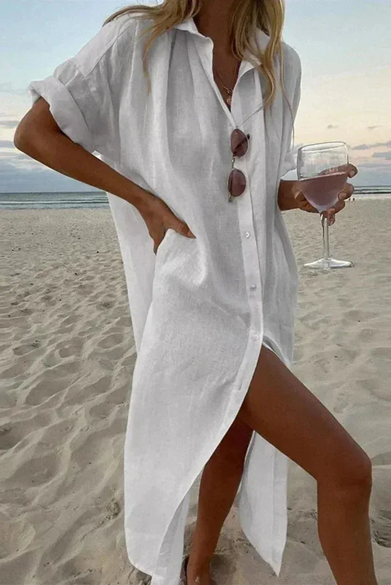 Chloe - Stylish and breathable linen summer dress for effortless chic