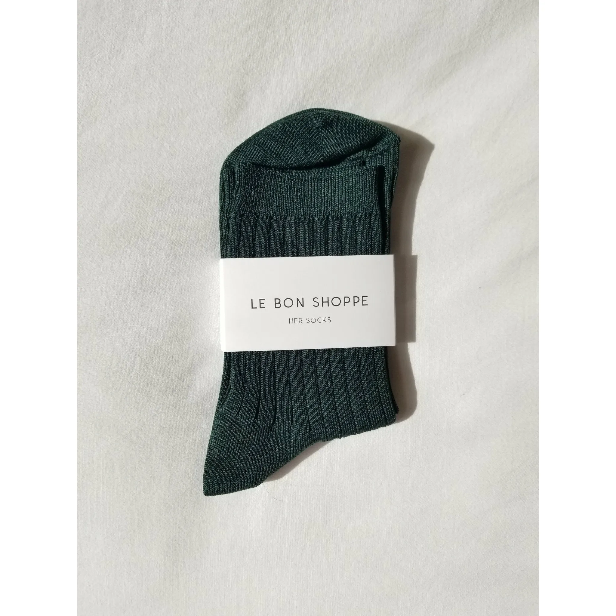 Cotton Ribbed Socks - Peacock