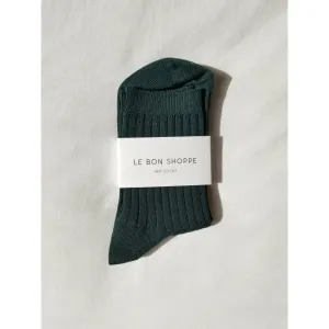 Cotton Ribbed Socks - Peacock