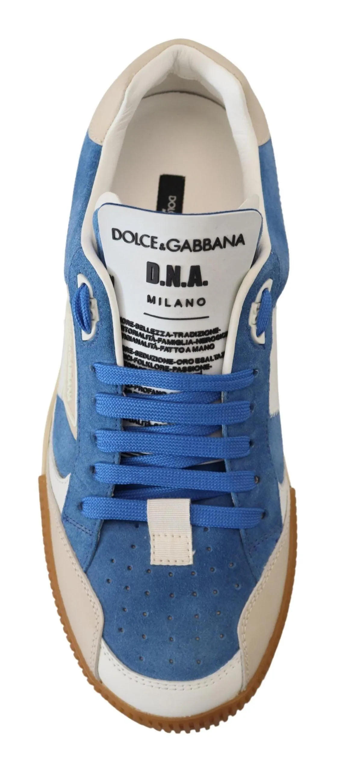Dolce & Gabbana Multicolor Leather Low Top Casual Sneakers Shoes