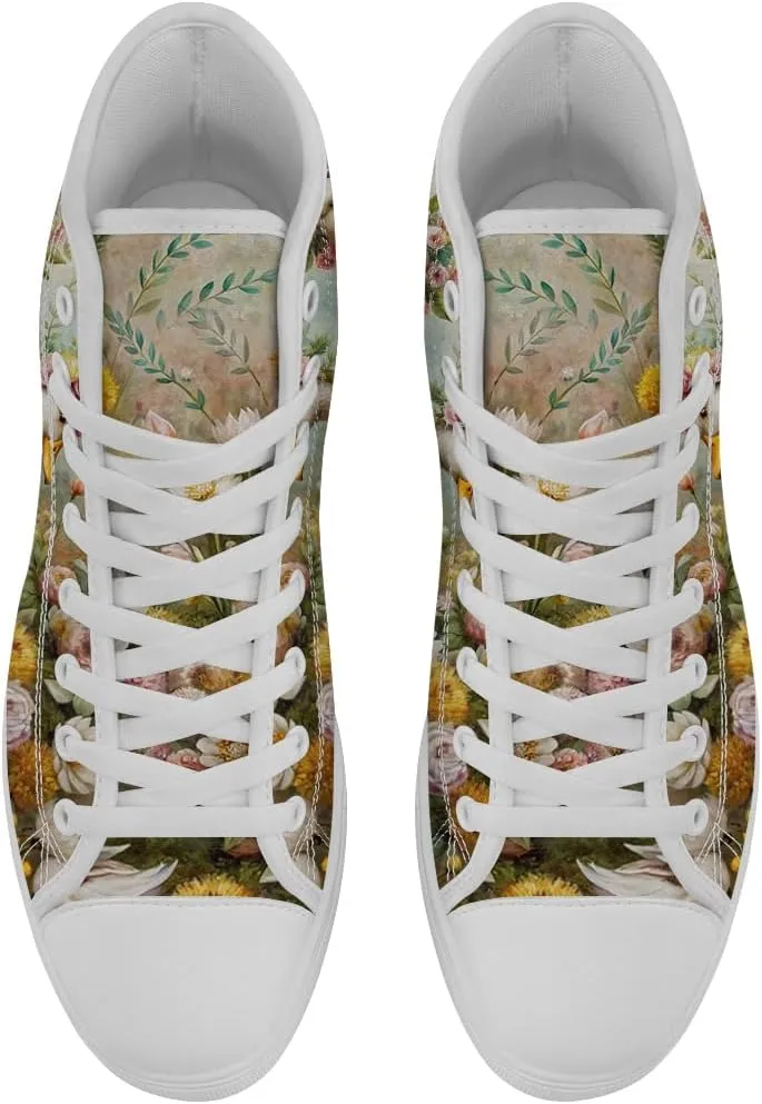 Duck High Top Canvas Shoes for Men Women High Top Sneakers Casual Shoes Gifts for Boys Girls