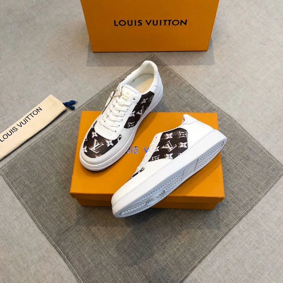 EI -LUV Casual Low White Brown Sneaker