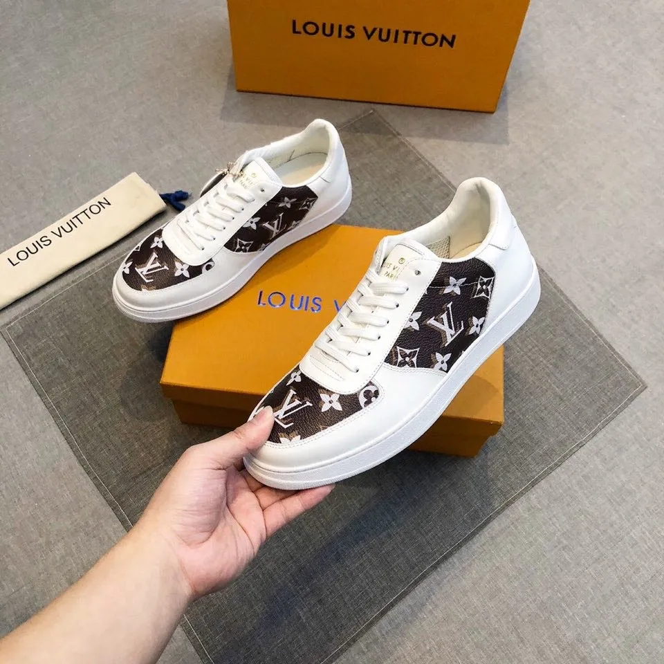 EI -LUV Casual Low White Brown Sneaker