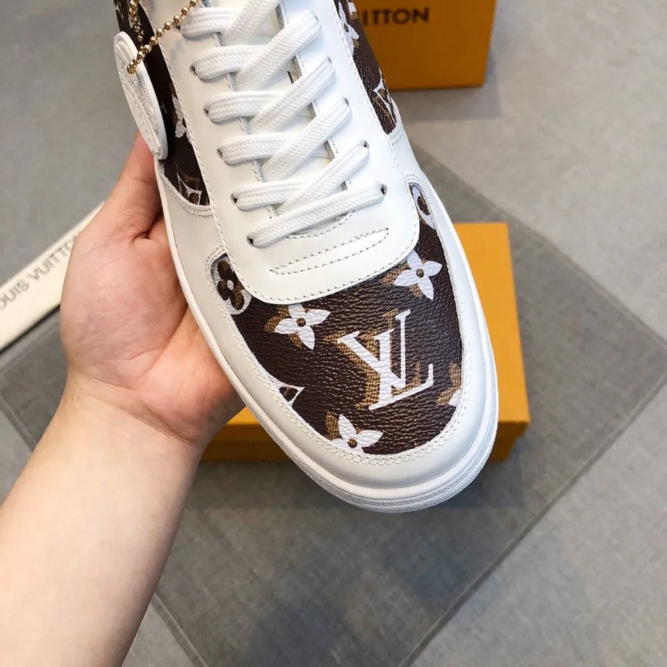 EI -LUV Casual Low White Brown Sneaker