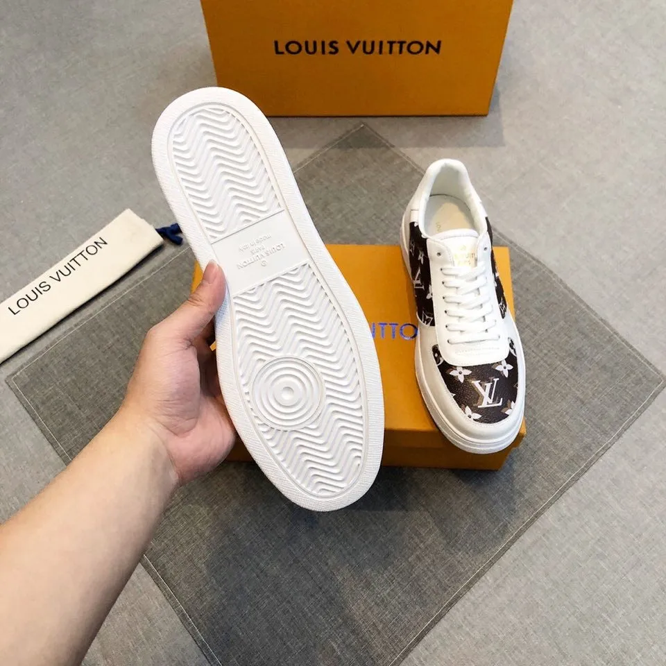 EI -LUV Casual Low White Brown Sneaker