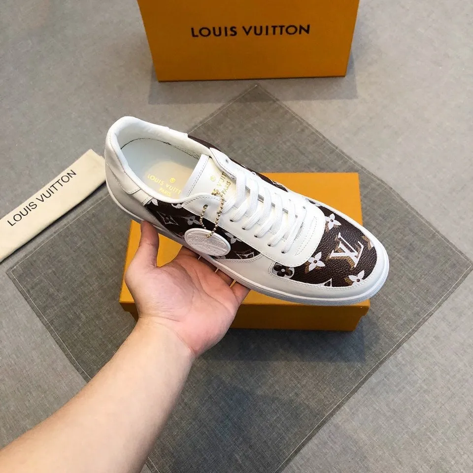 EI -LUV Casual Low White Brown Sneaker