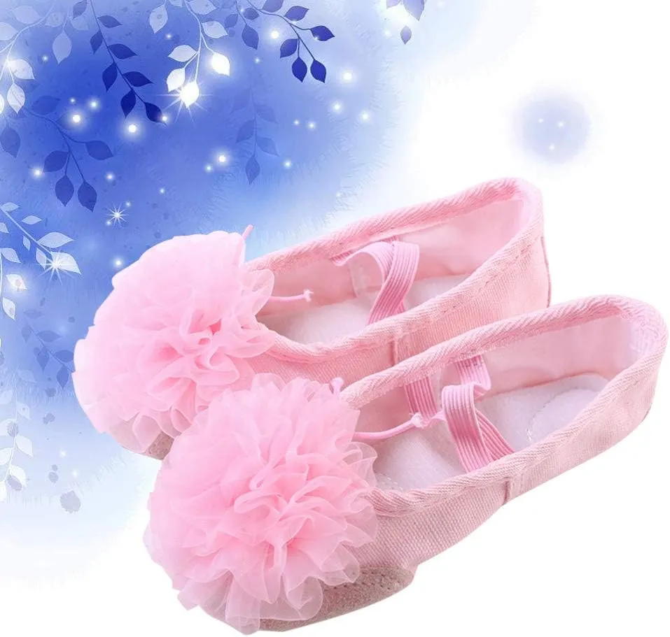 EXCEART 1 Pair Ballet Shoes Ladies Flat Dress Shoes Gymnastics Dance Shoe Yoga Shoes Girls Womens Slippers Shoes for Women Flats Pink Child Belly Dancing Shoes Three-Dimensional