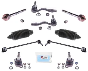 Front Inner Outer Tie Rods Sway Bar links and Ball Joints for BMW X3 2011-2017