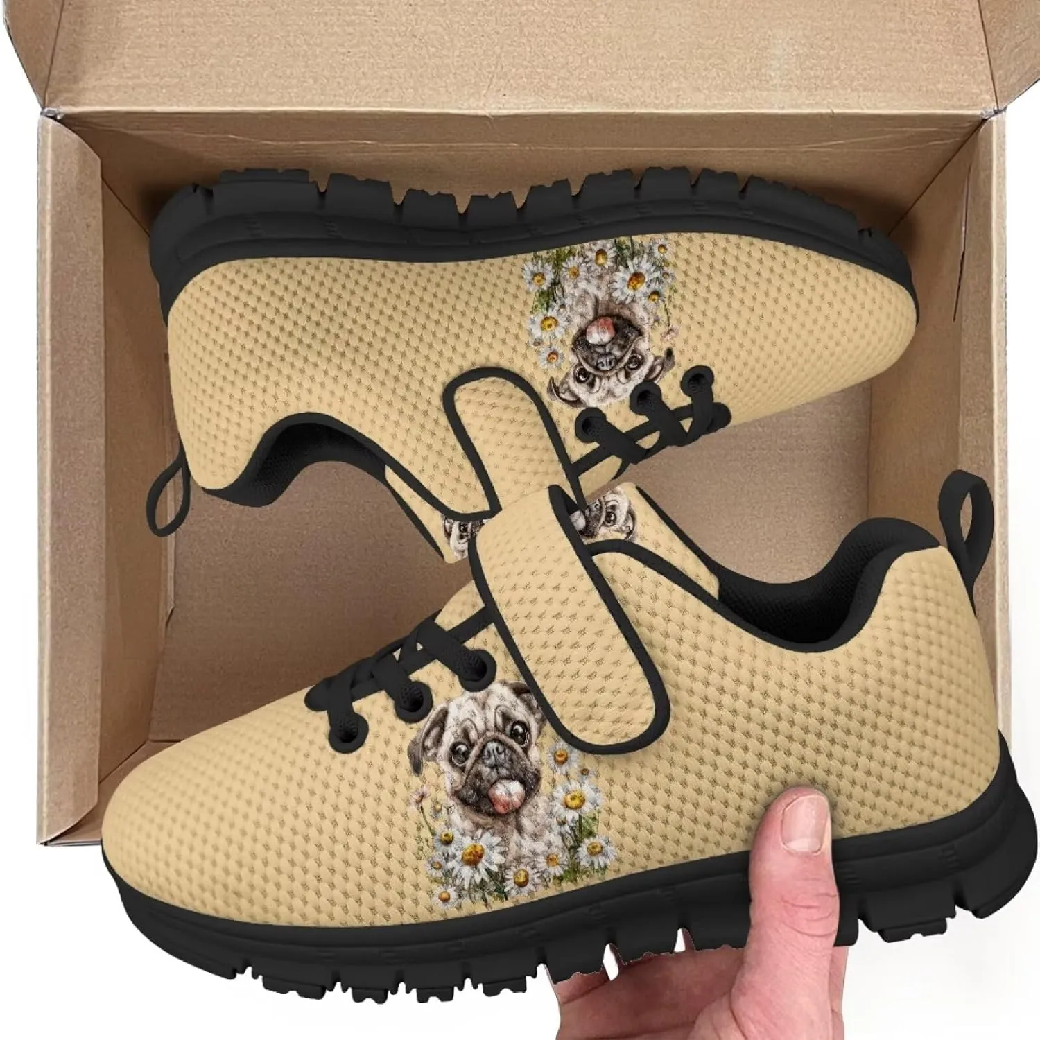 Girls Boys Dog Running Sneakers Lightweight Hiking Tennis Fitness Training Shoes for Little Kid