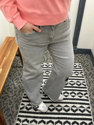 Gunmetal Grey Wide Leg Jeans