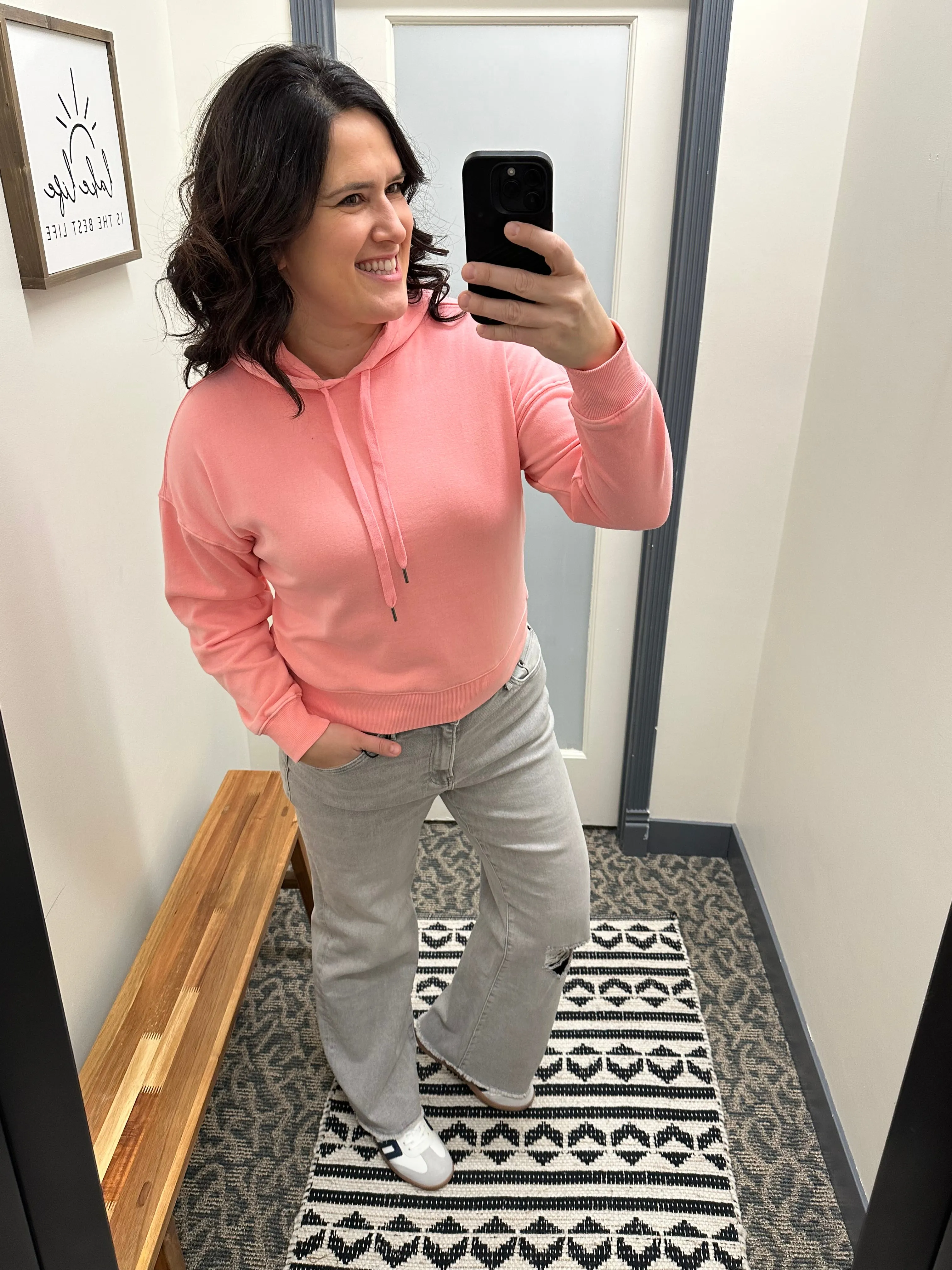 Gunmetal Grey Wide Leg Jeans