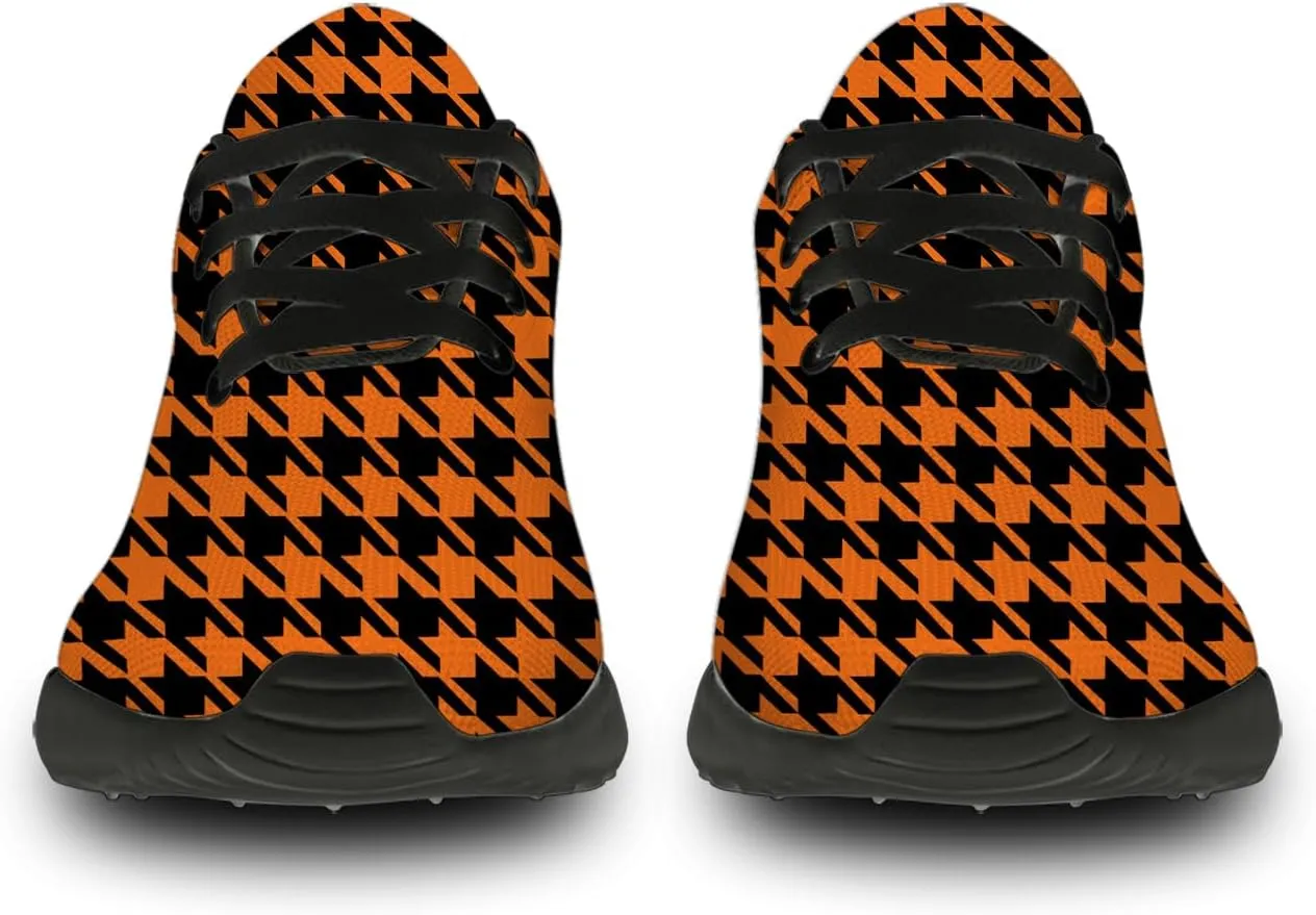 Houndstooth Print Shoes Women Men Lightweight Breathable Walking Tennis Shoes Running Sneakers Gifts for Dad Mom