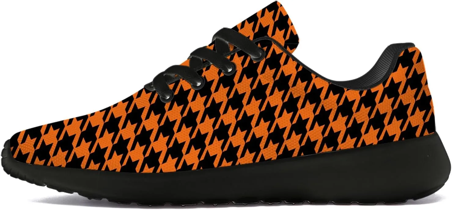 Houndstooth Print Shoes Women Men Lightweight Breathable Walking Tennis Shoes Running Sneakers Gifts for Dad Mom