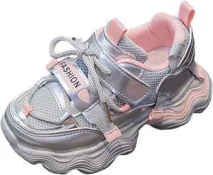 IWIHMIV Girls' Sneakers Toddler Athletic Shoes Breathable Boys Girls Sneakers Kids Sports Running Walking Shoes for Toddler