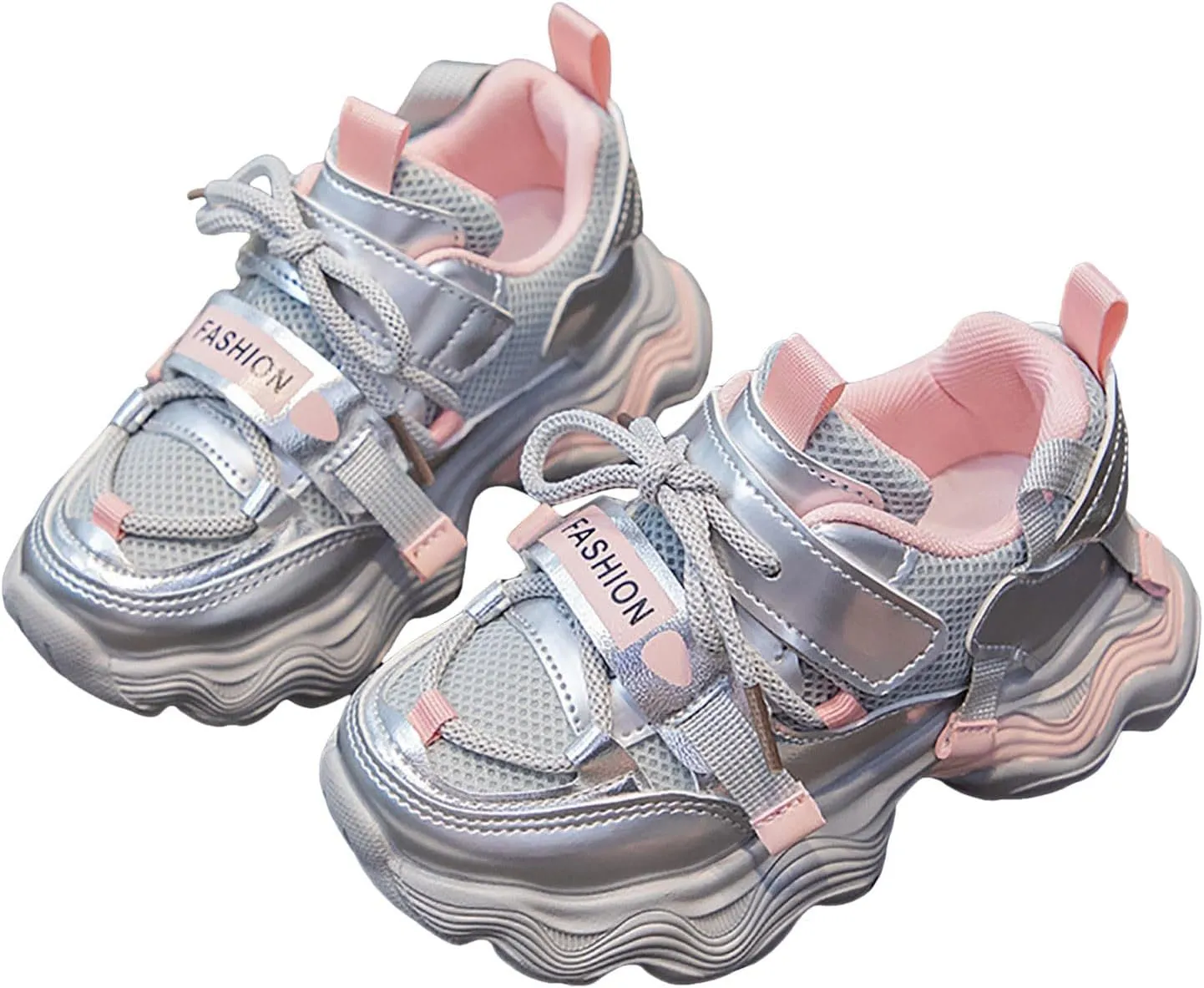 IWIHMIV Girls' Sneakers Toddler Athletic Shoes Breathable Boys Girls Sneakers Kids Sports Running Walking Shoes for Toddler
