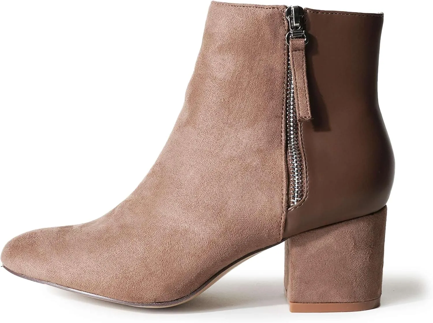 J. Adams Zuma Ankle Bootie  Closed Pointed Toe Low Block Heel Zip Up Boot