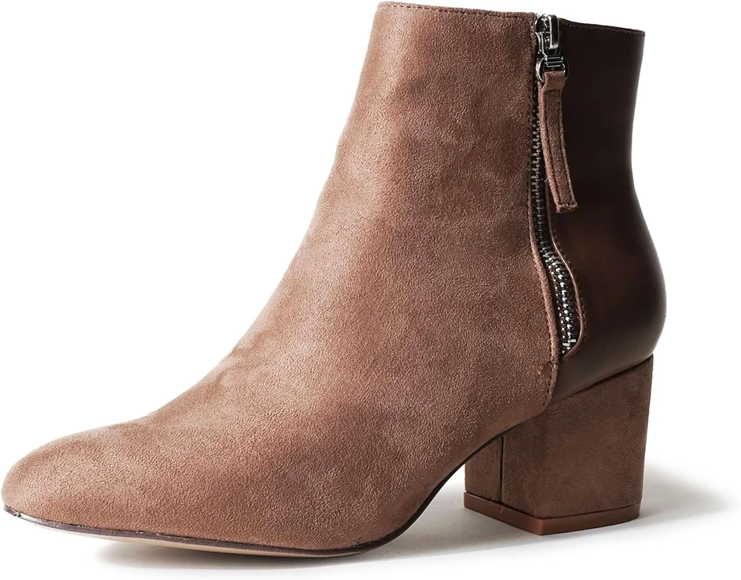 J. Adams Zuma Ankle Bootie  Closed Pointed Toe Low Block Heel Zip Up Boot