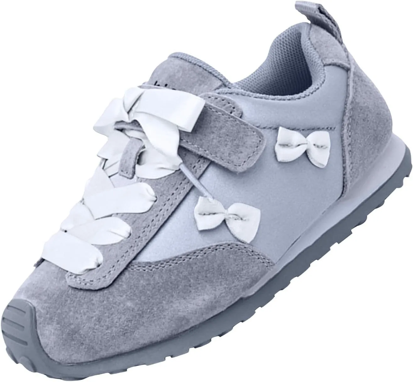 Kids Running Tennis Shoes Girls Toddler Casual Sneakers Fashion Bow Walking Shoes Breathable Soft Sole Lightweight Footwear Infant Preschool Everyday