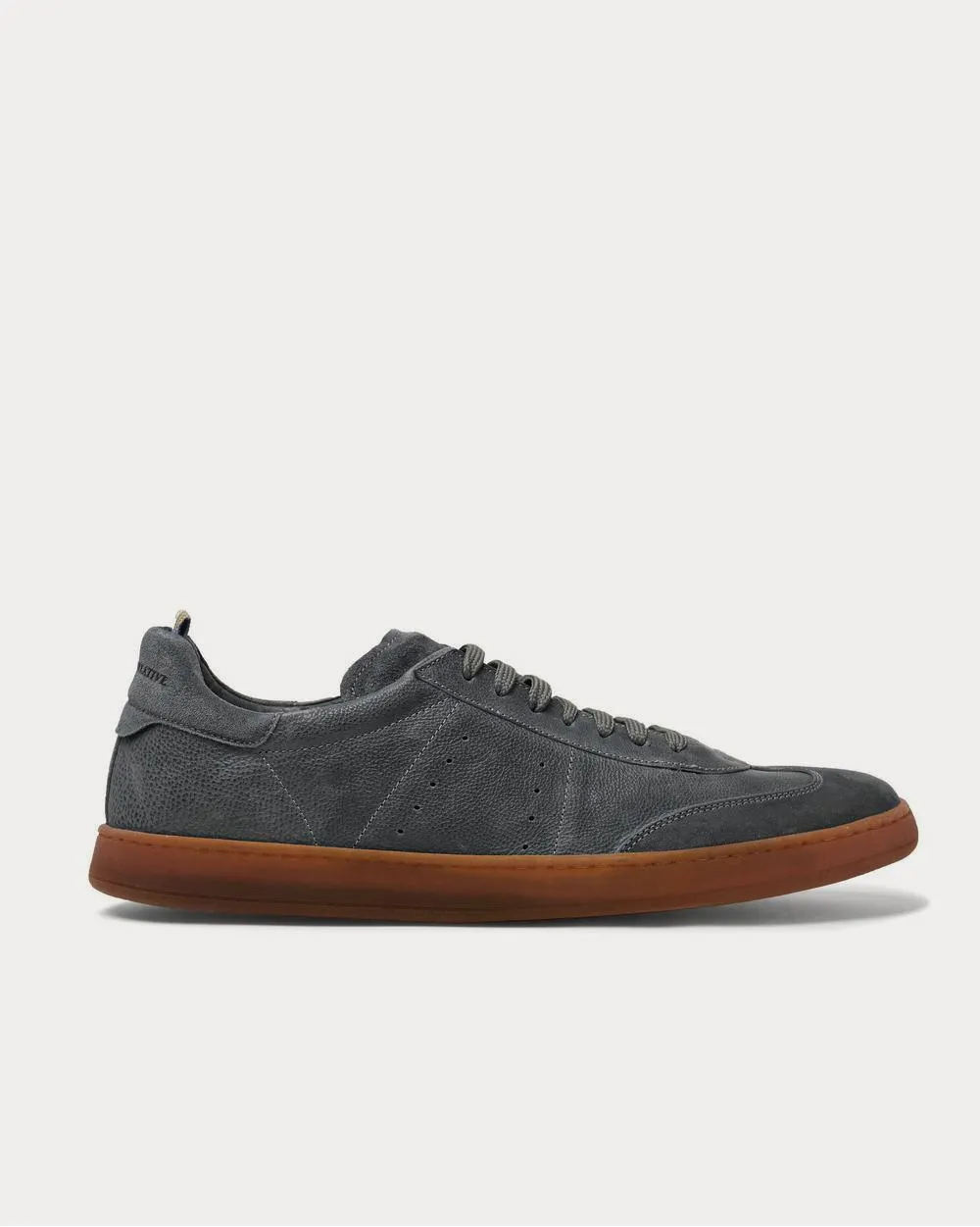 Kombo Nubuck-Trimmed Leather  Gray low top sneakers
