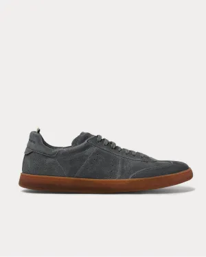 Kombo Nubuck-Trimmed Leather  Gray low top sneakers