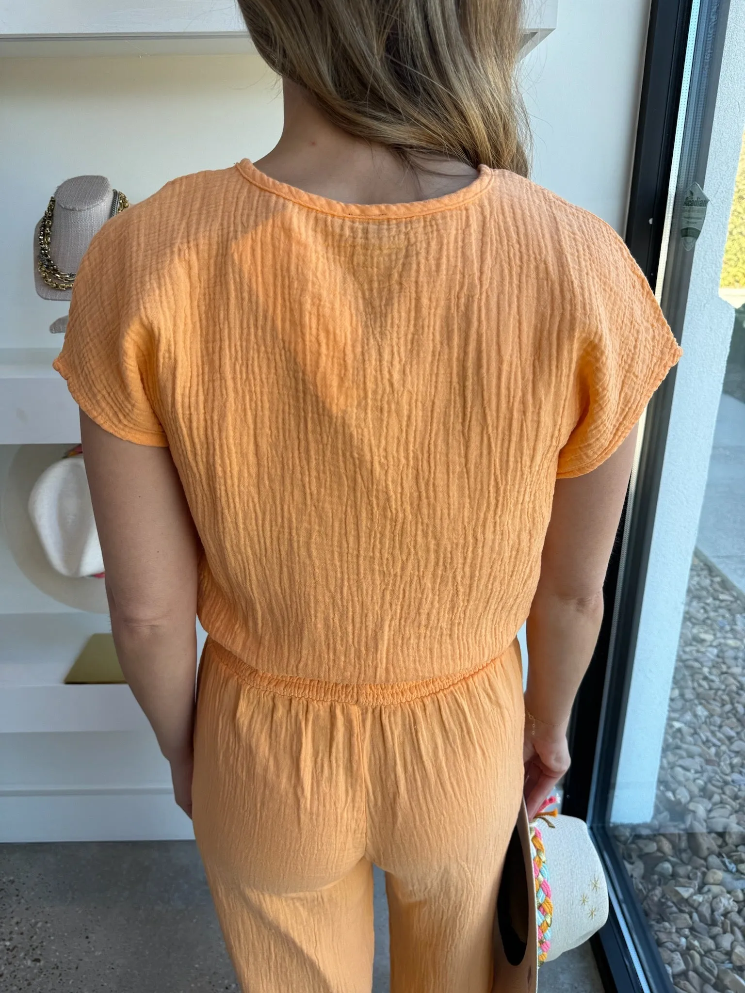 Kumquat S/S Surplice Top (Final Sale)