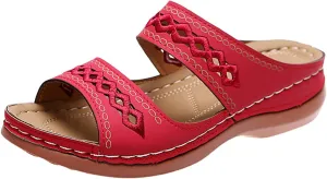 Ladmiple Sandalias para Mujer Elegantes, Sandals Women Orthopedic Open Toe Sandals Retro Anti-Slip Breathable Sandals