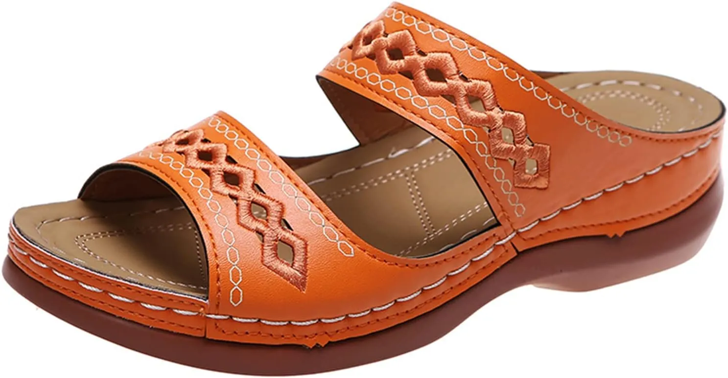 Ladmiple Summer Sandals for Women 2023,Womens Sandals Orthopedic Open Toe Sandals Retro Anti Slip Comfy Breathable Shoes