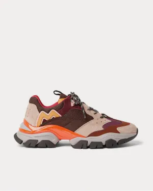 Leave No Trace Leather, Suede and Mesh  Multi low top sneakers