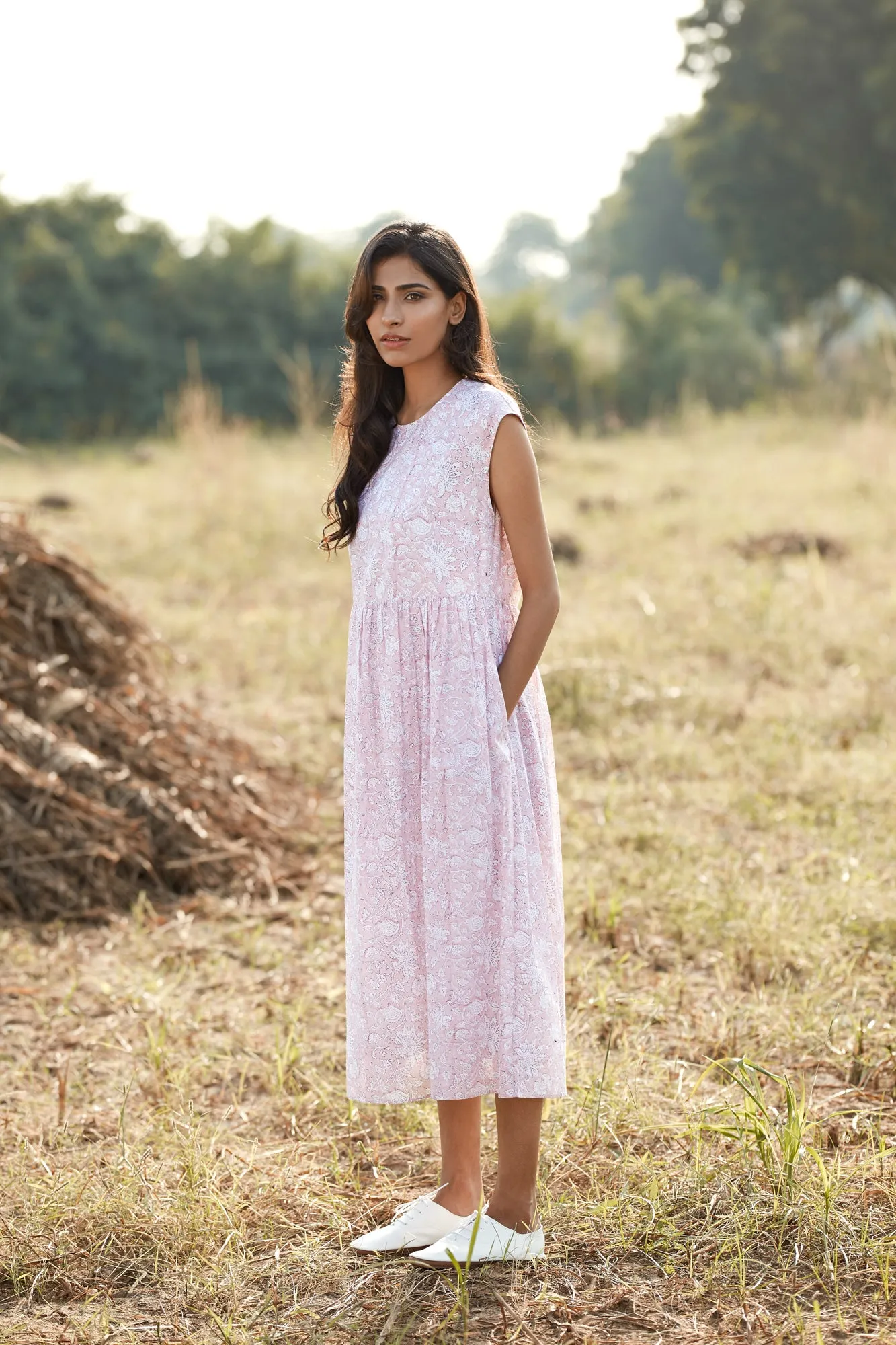 Lehar Dress - Floral in Rose