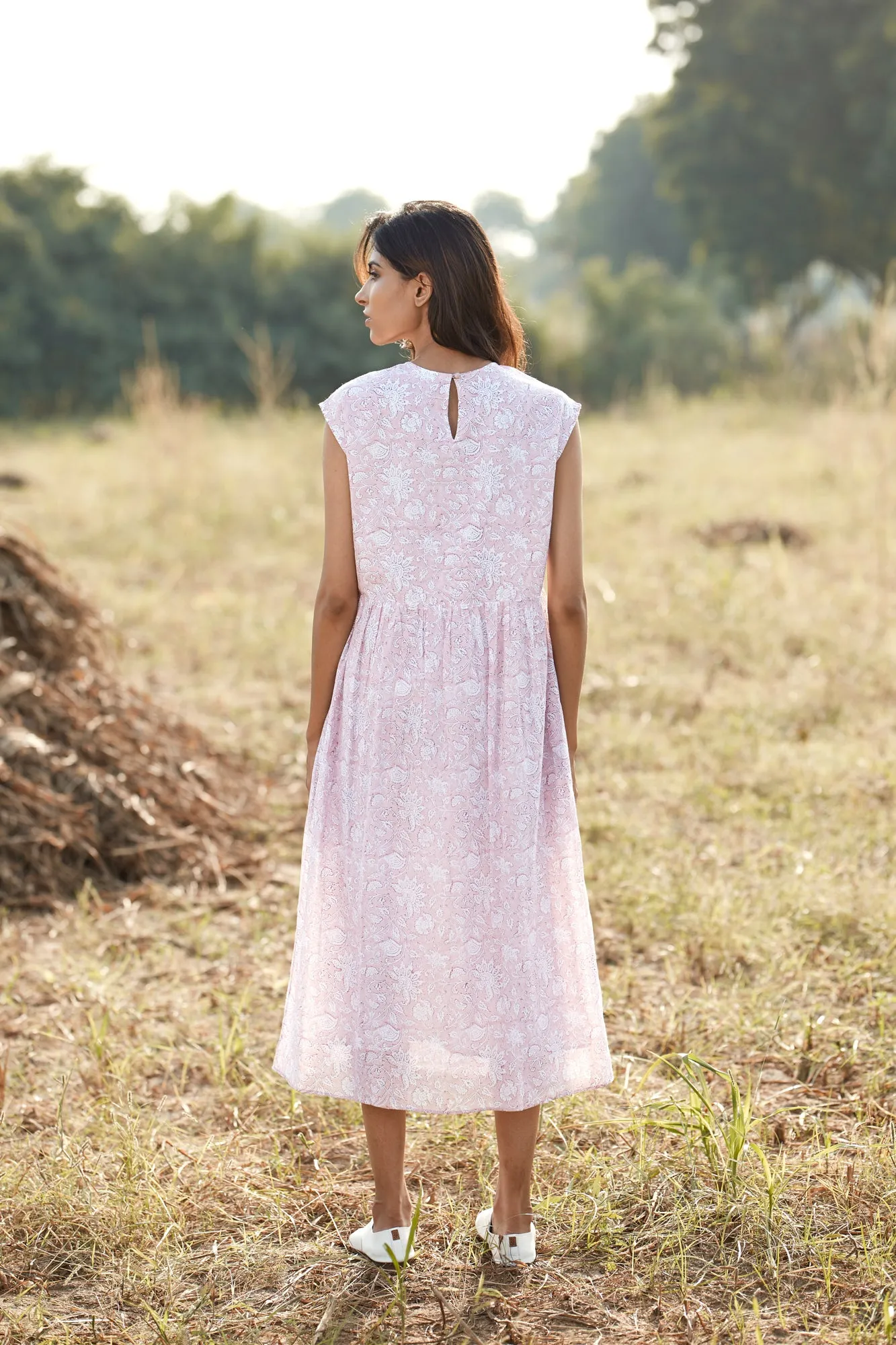 Lehar Dress - Floral in Rose